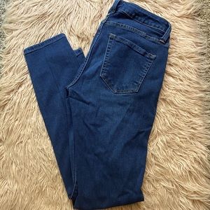 Dark blue straight leg jeans